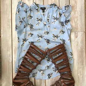 Shirt and gladiator sandals